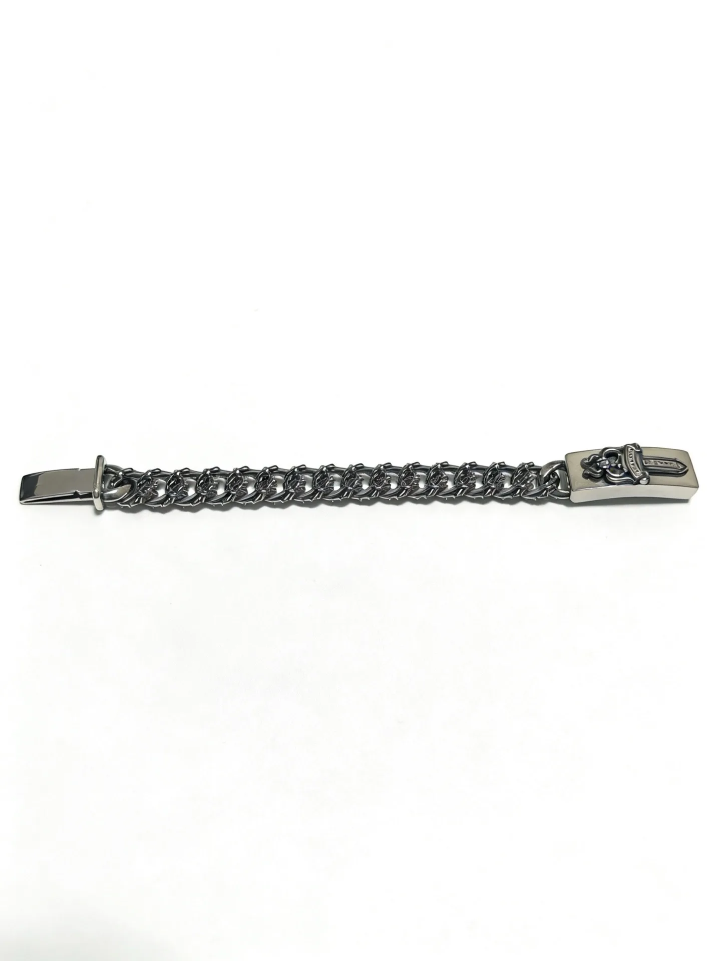 S925 sterling silver retro old sword bracelet simple trend versatile couple European and American personalized hand CH jewelry view 3