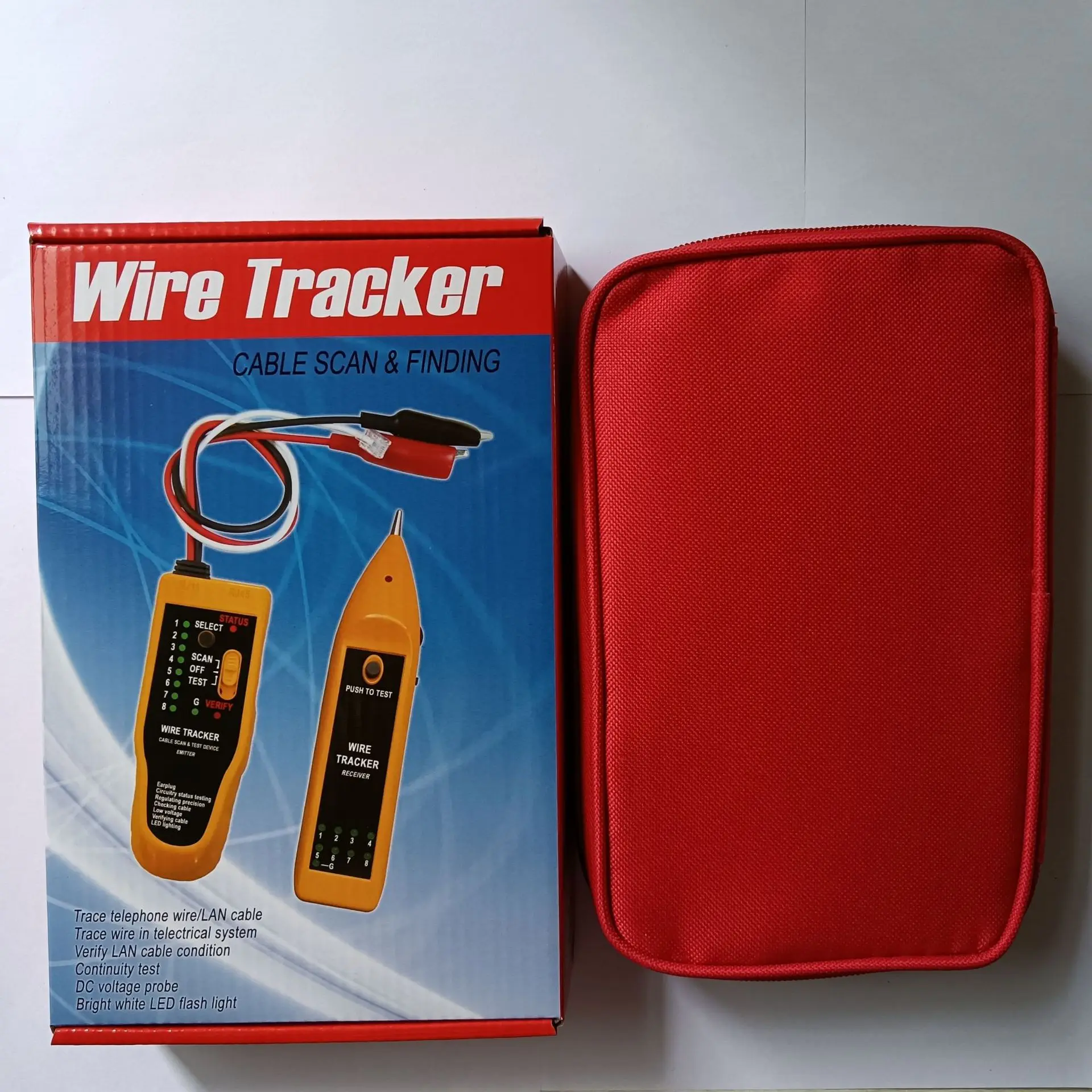 Stable WH806R Line Finder Line Finder Network Tester Line Aligner Telephone Network Cable Maintenance Accessories LED
