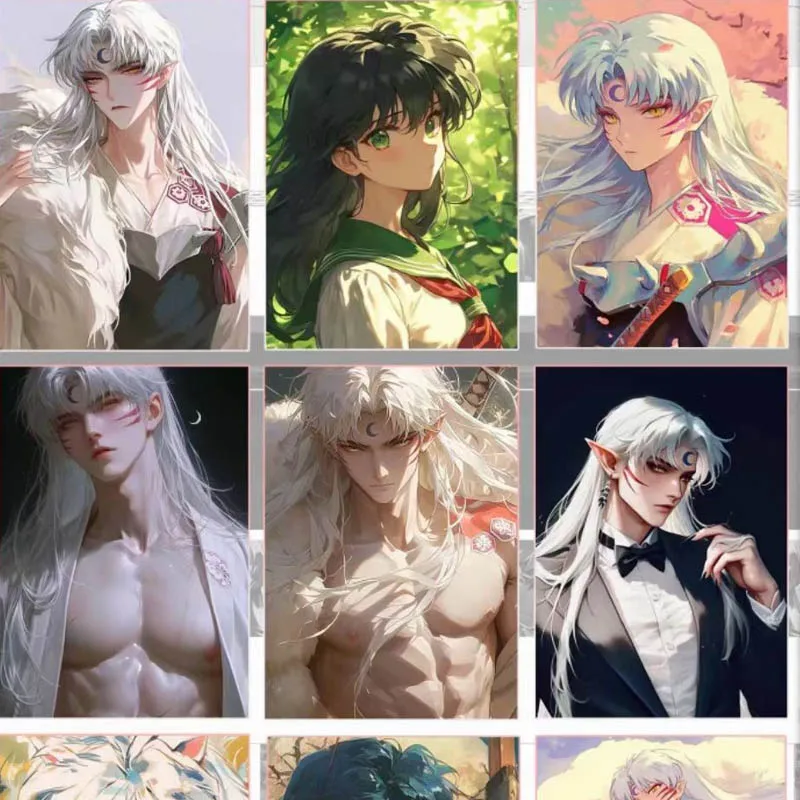 Sesshomaru e InuYasha Trading Cards, YJWC Laser Card, B5 vidro quebrado Brinquedos, Ação, Atacado