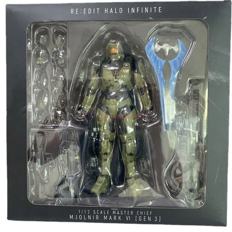 Thousand Value Training Halo 5 Sergeant Halo Halo Infinite Movable Model Doll Handheld Ornament Box Gift For Children