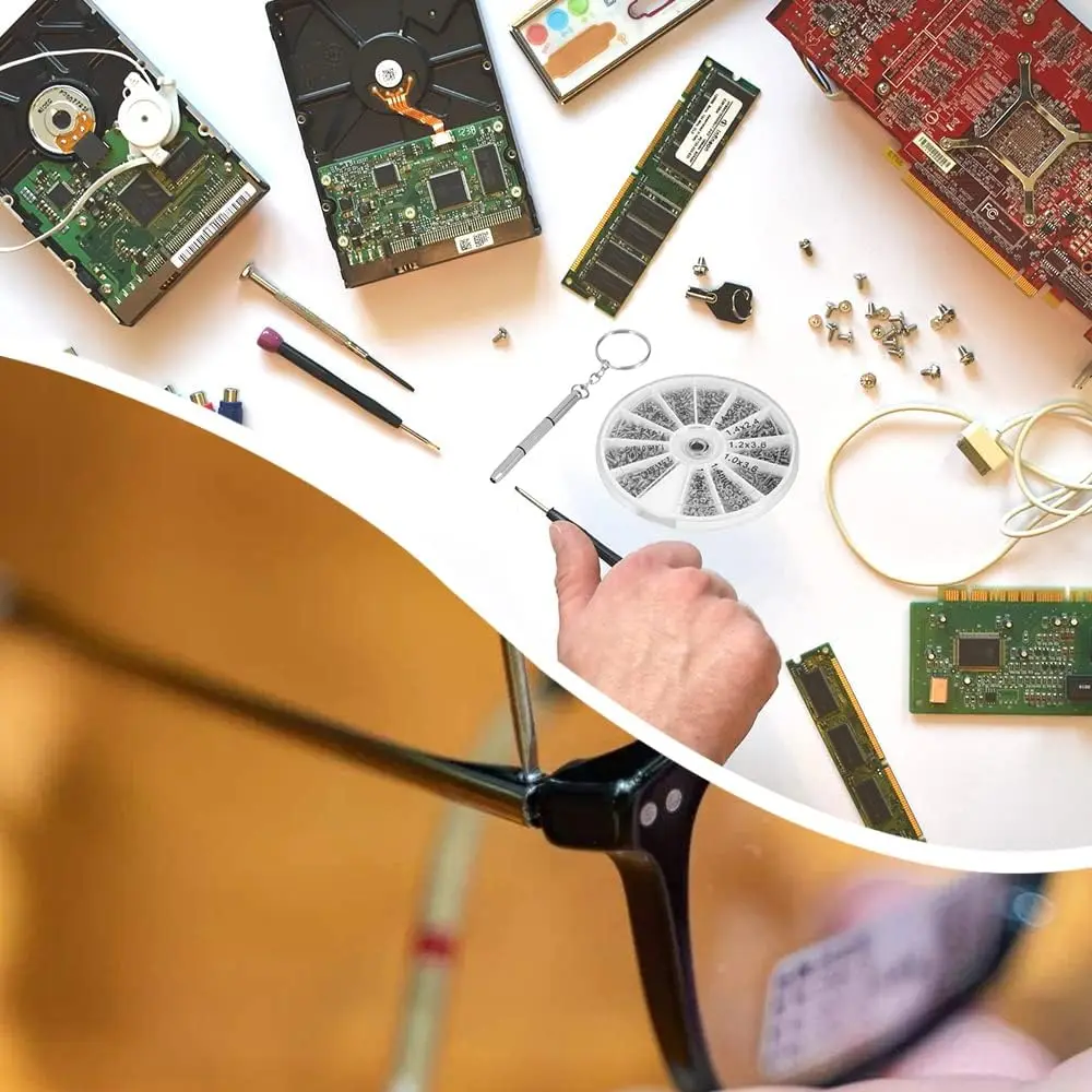 240/600 قطعة النظارات الشمسية أداة إصلاح مسامير المكسرات M1 M1.2 M1.4 M1.6 للساعات الزجاجية الهاتف Tornillos #6