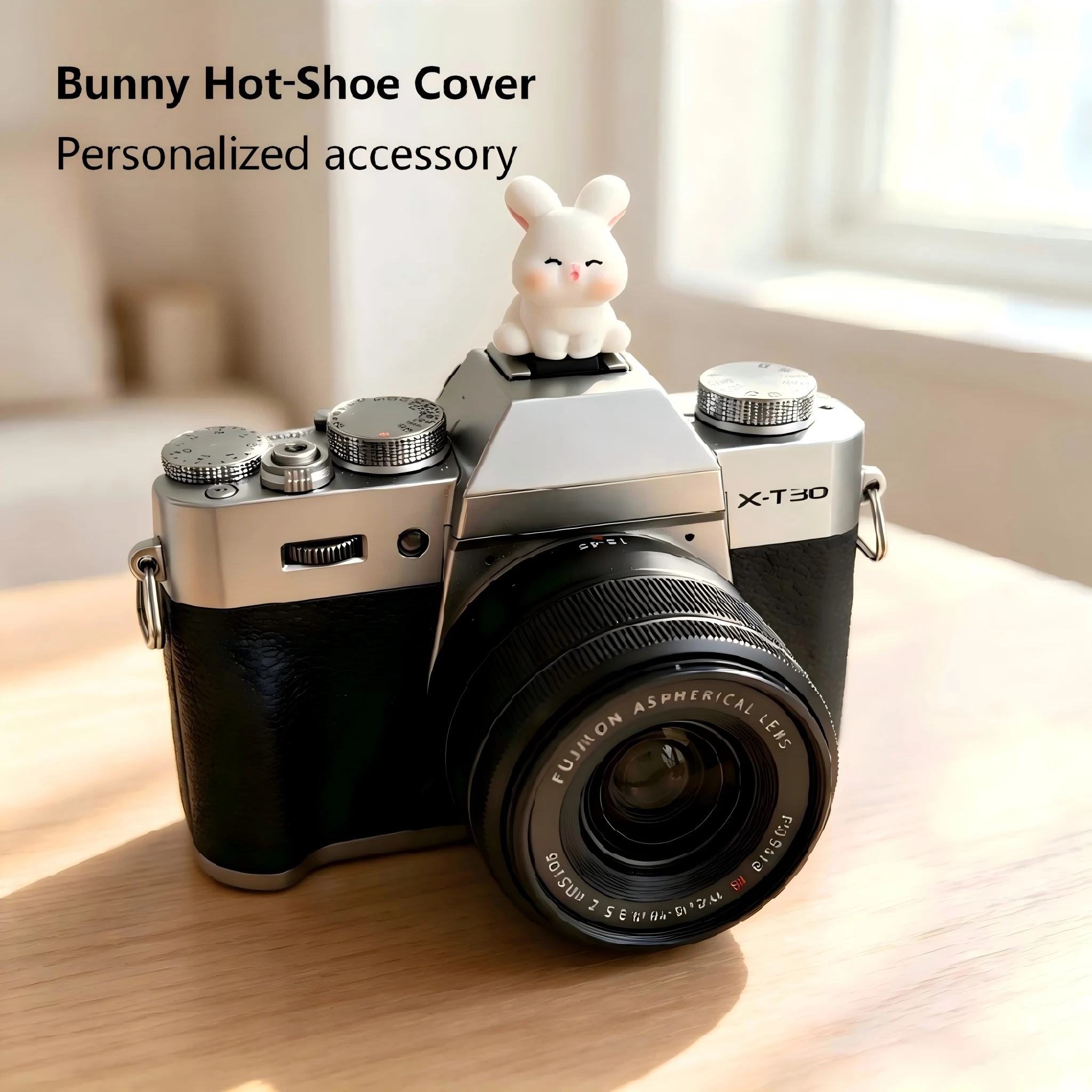 Bunny Hot Shoe Cover, Cute Rabbit Hot Shoe Cap, 3D Dustproof Anti-Corrosion Universal For Fujifilm X-T5 X100V Canon Sony Nikon