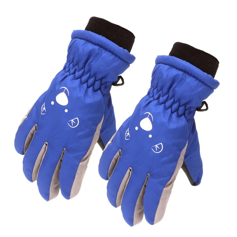 

Outdoor Children Boys Girls Cartoon Cute Windproof Thick Warm Sports Mittens Waterproof Ski Gloves