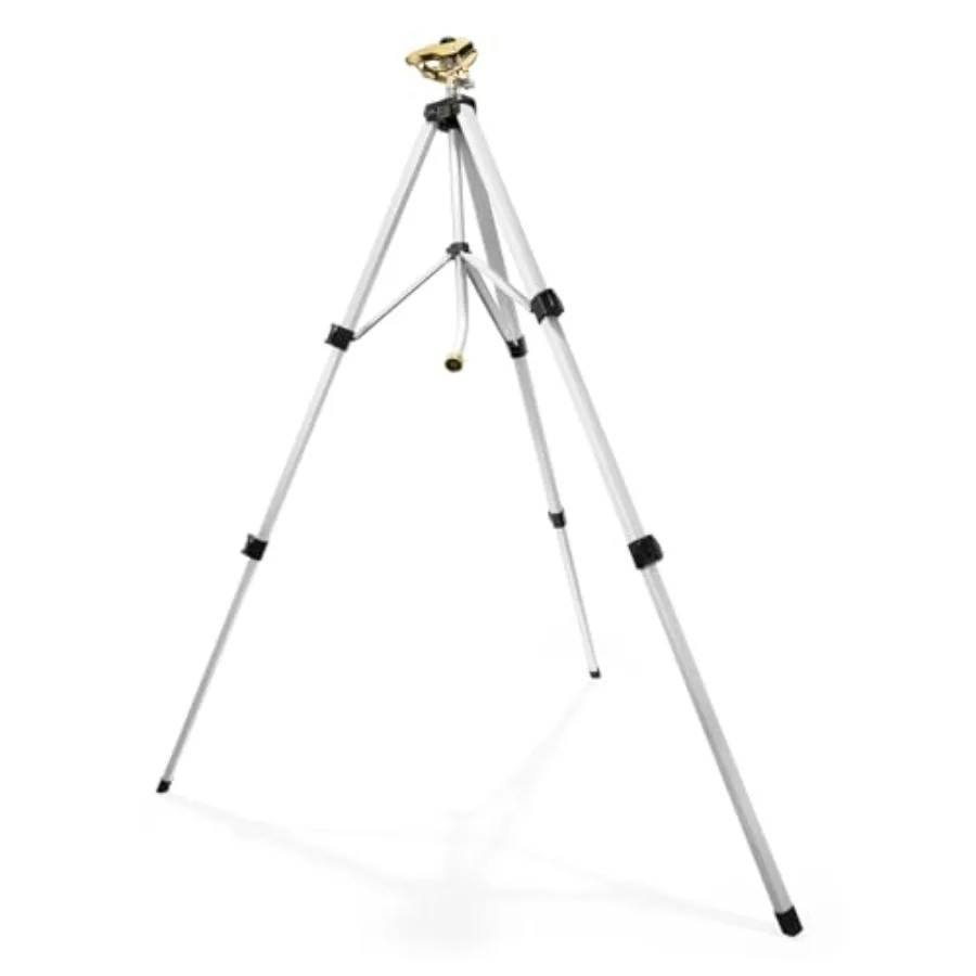

48 Large Full Metal Impact Sprinkler Head on Tripod Base 360 Rotating Height Adjustable Heavy Duty Zinc Alloy Sprinkler for Lar