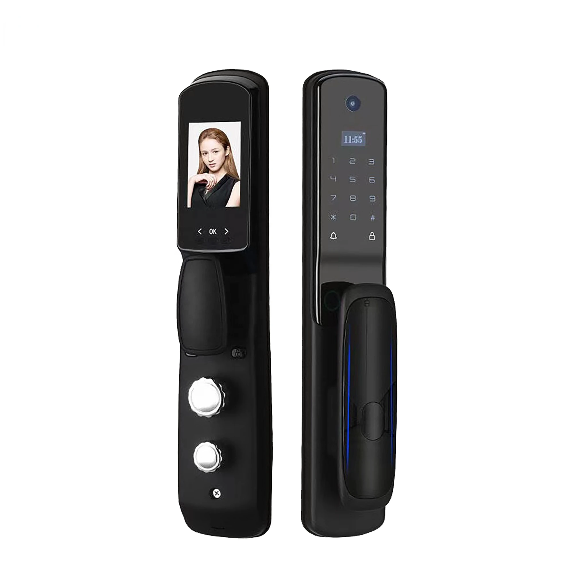 Fingerprint Password Smart Door Lock Security Anti-Theft Lock With Peephole Video Camera