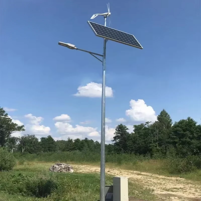 Best Solar High Way Led Street Solar Light In Poland Vertical 300W Turbine Wind Solar Hybrid Street Light 6m30W