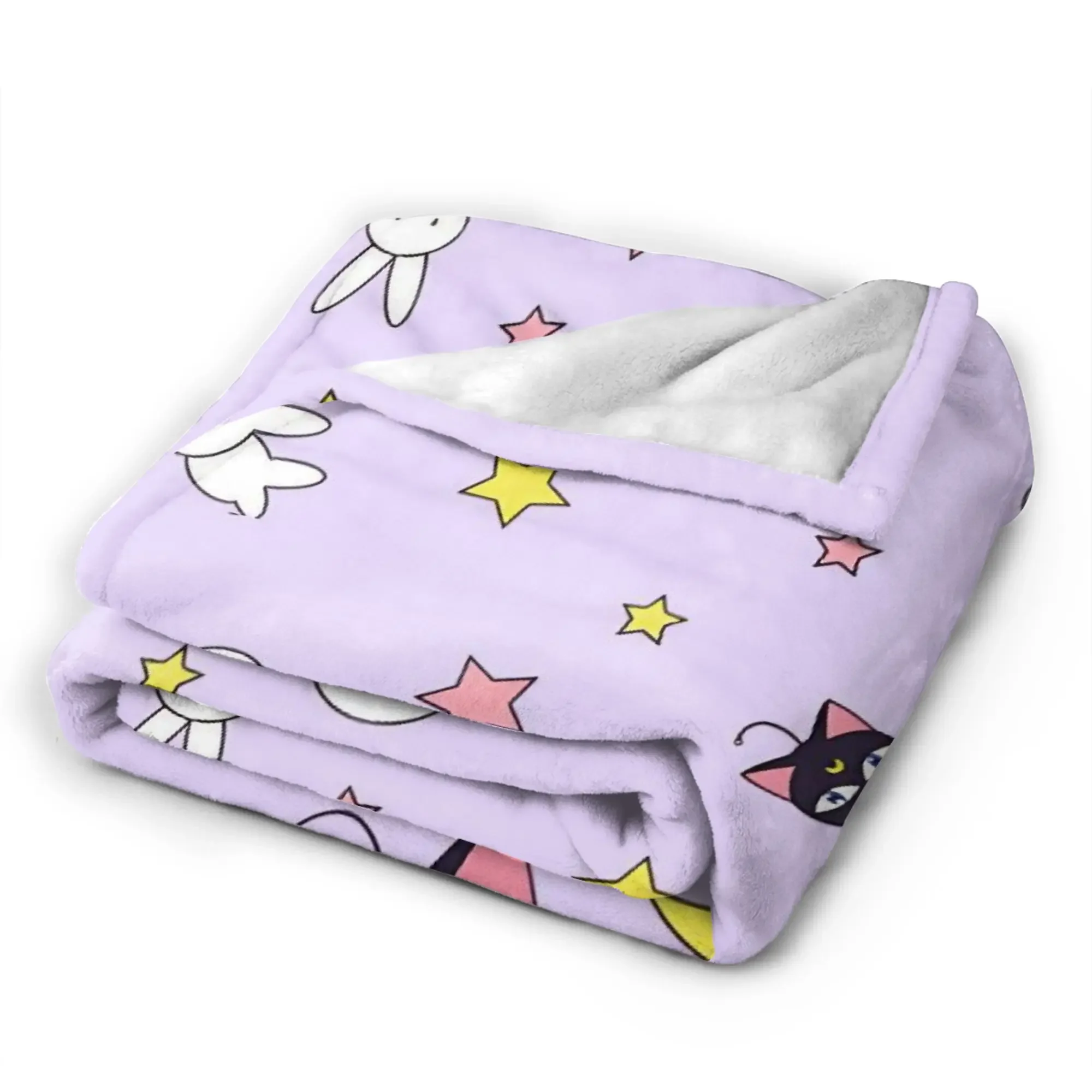 Manta de franela Sailor Moons, ropa de cama suave y duradera para invierno para niñas y niños, colcha novedosa, funda para sofá
