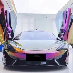 Premium Glossy Wrapping Film Celestial Unicorn Chameleon Purple Gold PET Car Vinyl Wrap Film Body Decoration