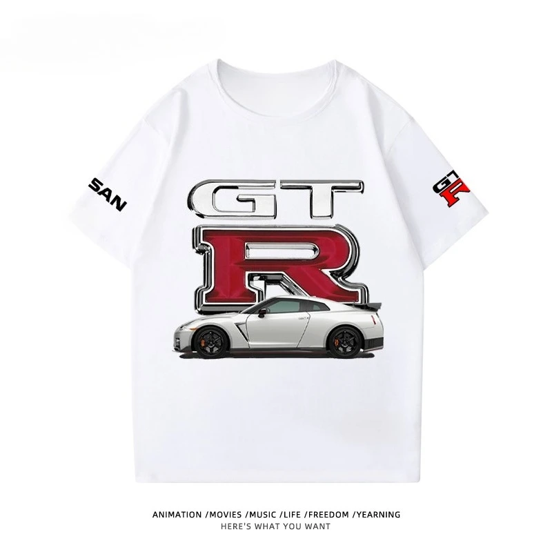 

Modified Team Pattern Printed T-shirt Men's Summer Comfortable Loose Short-sleeved Cotton Crew Neck Top Men's Clothing