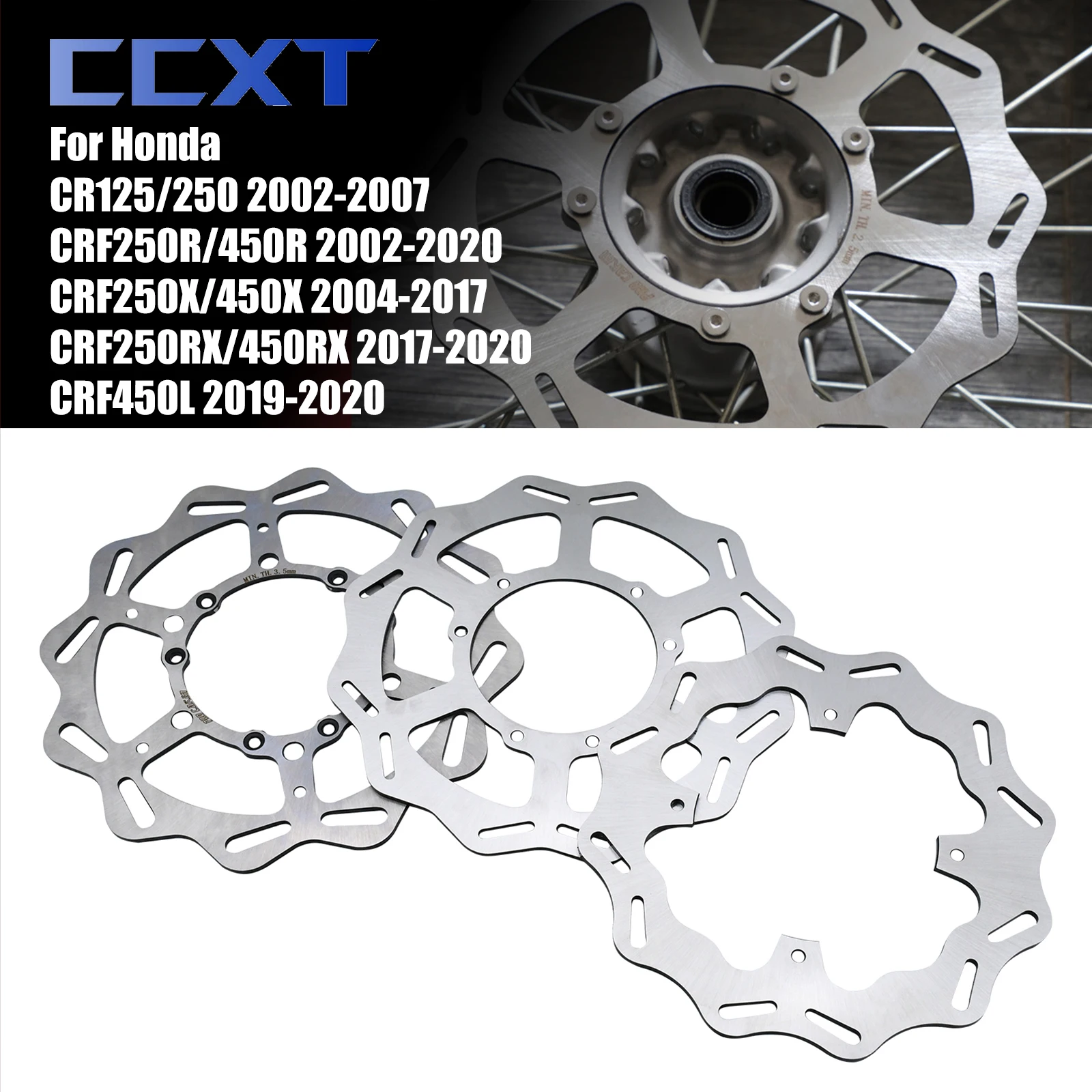 270mm 260mm 240mm Voor Achter Remschijf Rotor Voor Honda CRF250R CRF450R 2002-2021 CRF250RX CRF450RX CRF250X CRF450X 2004-2021