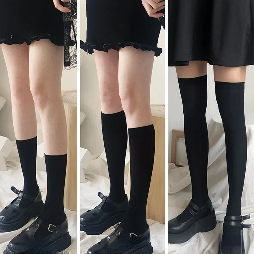 Sweet Girl White Stockings Over Knee Winter Warm Lolita White Stockings Thigh High Girl Kawaii Pantyhose Long Knee Sock