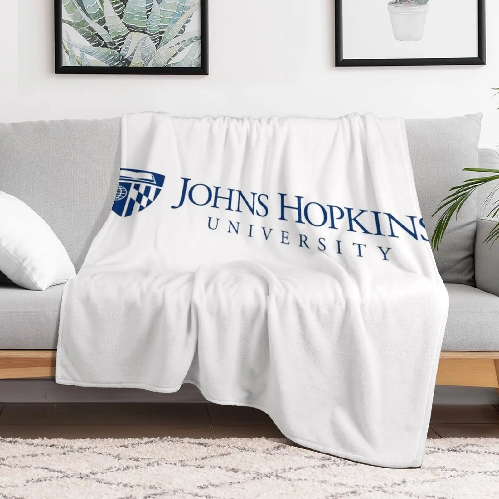 Johns Hopkins University logo Throw Blanket For Sofa Thin Moving cosplay anime Blankets