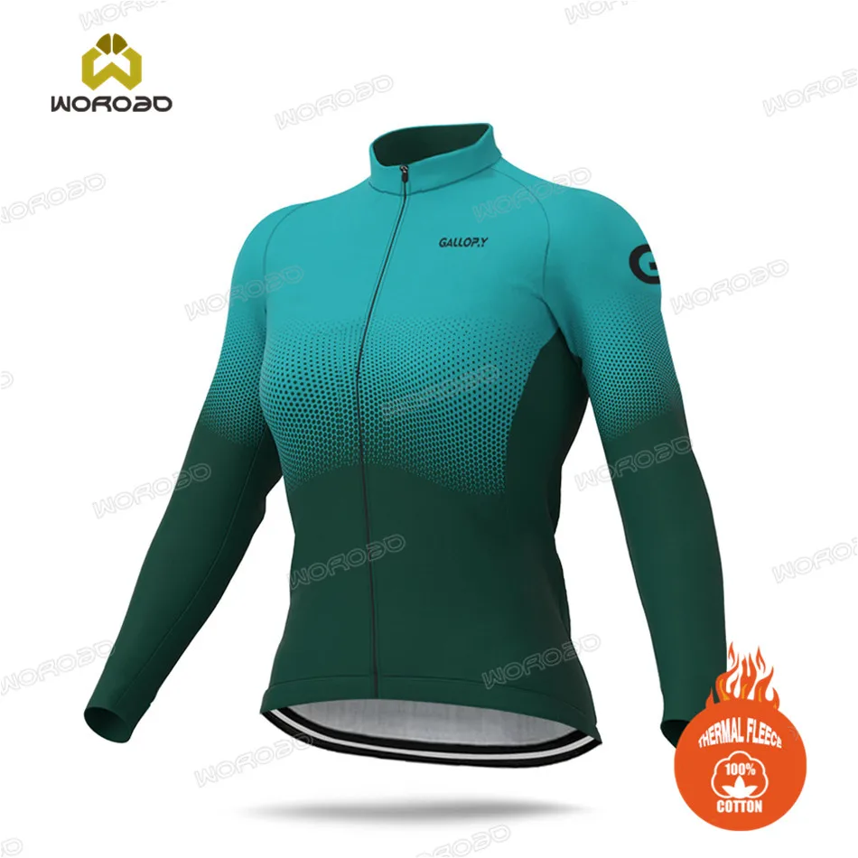 Women\'s Cycling Jackets Winter Warm Jersey Thermal Fleece Mtb Bike Clothing Ropa Ciclismo Racing Bicycle Shirt Lady Sweatshirt