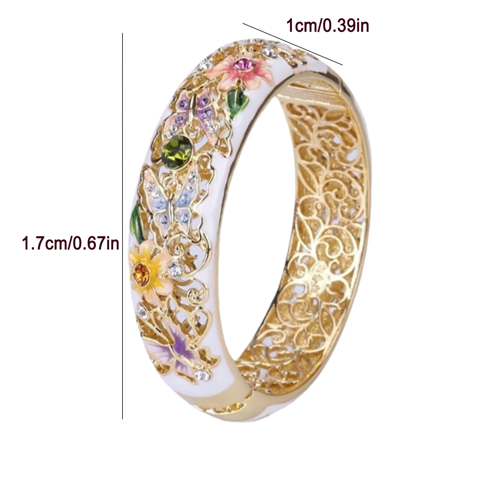 مشبك التيتانيوم الصلب المينا الدائري المفاجئة الدائري مايكرو معبد الملونة حجر الراين كريستال زهرة نمط السيدات الدائري للنساء الطرف