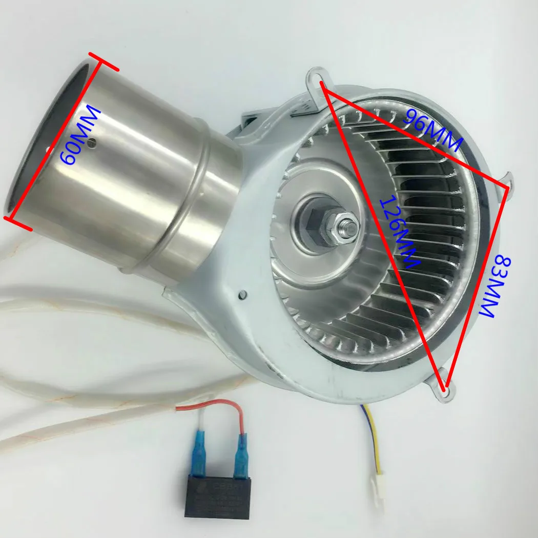 Motor centrifugal air fan 220v with valve non return radial aspirator hood motor boiler extractor fan