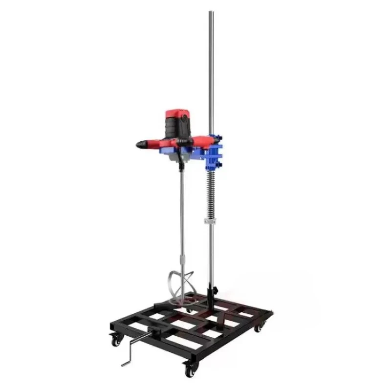 Steering wheel mixer with bracket suitable for aircraft drilling small construction site concrete cement mortar mixer