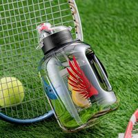 1.7L 2.7L 4L 5L Straw Water Bottle Tea Separation Large Capacity Sports Kettle with Straw Food Grade Fitness Bucket Cycling