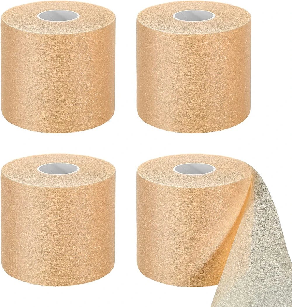 4-Rolls Zelfklevende Bandage Foam Onderwikkel Atletische Foam Tape Sport Pre Wrap Atletische Tape Voor Enkels Polsen Handen En Knieën