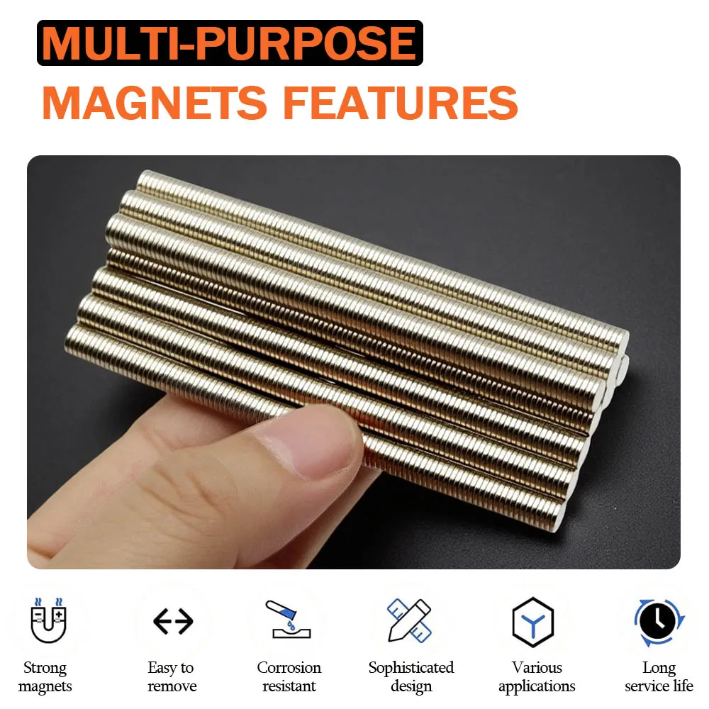 Office Use Whiteboard Fixing Neodymium Magnet High Purity Magnetic Raw Material Mini Disc 5x1mm Smooth Edge Durable