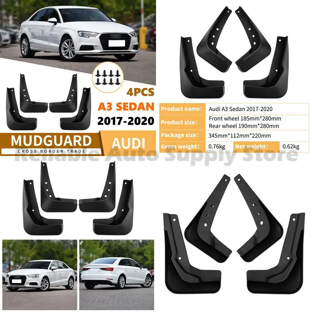 

For 17 Audi A3 Mud Flaps Fender Trim Auto Accessories Car Parts High Quality Durable OEM Style Replacement For 15 Audi A3 Premiu