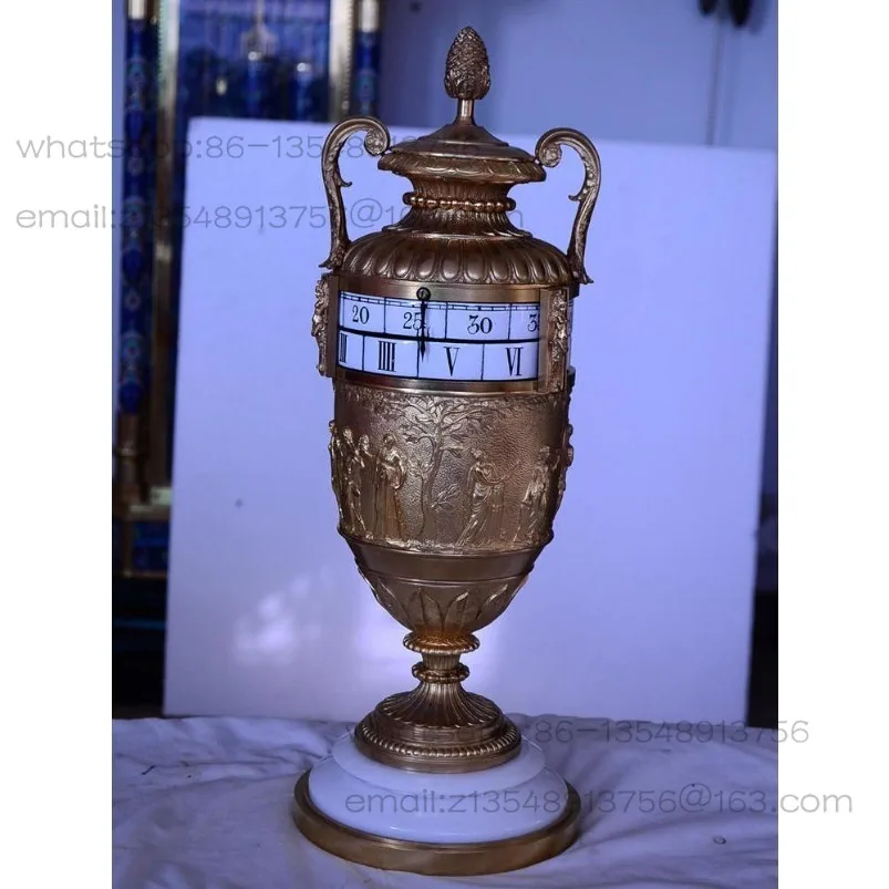 

Золотой механический маятник с металлическим корпусом, европейский классический декор для камина