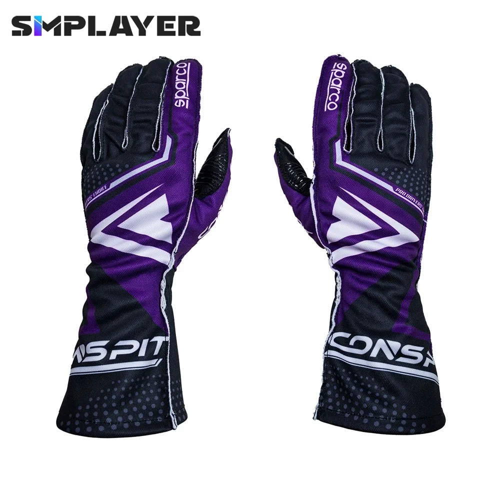 Guanti da corsa Simplayer Co-Branded Sim No. 10 con cuciture esterne e design traspirante per SPARCO e CONSPIT