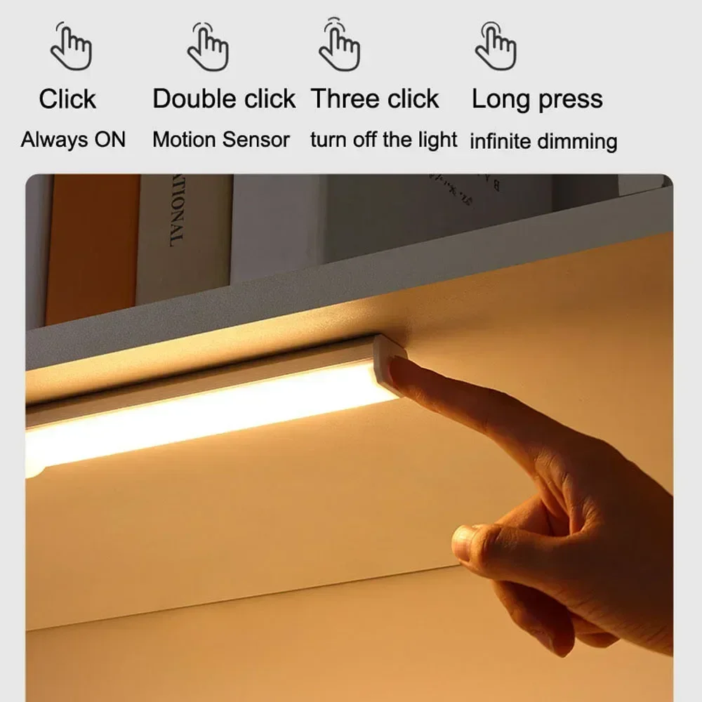 Xiaomi Night Light With Motion Sensor TYPE C Rechargeable Wireless LED Night Lamp For Kitchen Cabinet Room Bedside Bar Light