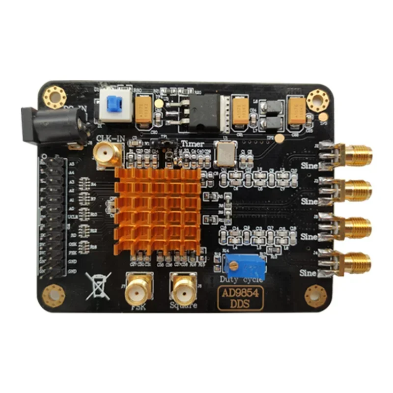 AD9854 DDS Waveform Generator (200MHz) - Supports Sine/Square Wave, AM/FM/FSK for Laboratory Measurement & Embedded Systems