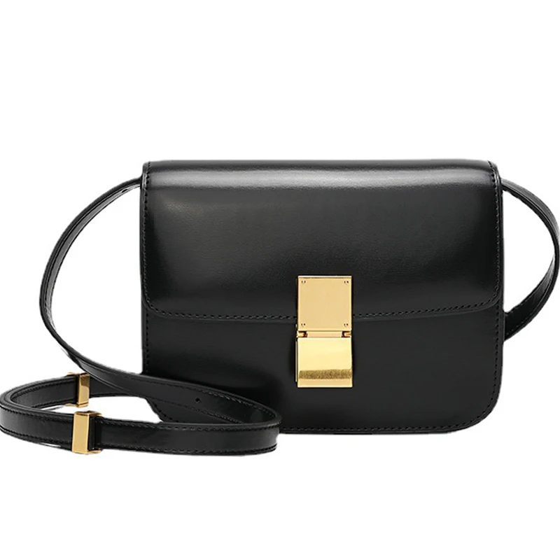 

2025 New Women's Leather Shoulder Bag Small Square Box Bag Crossbody Tofu Purse Minimalist Luxury Bag for Women