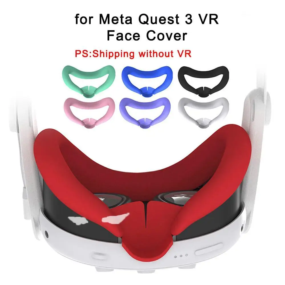 Silicone VR Face Mask For Meta Quest 3 Sweatproof VR Nose Cushion Eye Mask Sweat Dust Resistant Face Pad Blackout Nose Pad