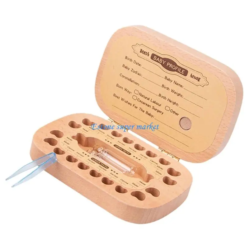 090B Infants Baby Teeth Storage Box Retro Radio Container Case for Child