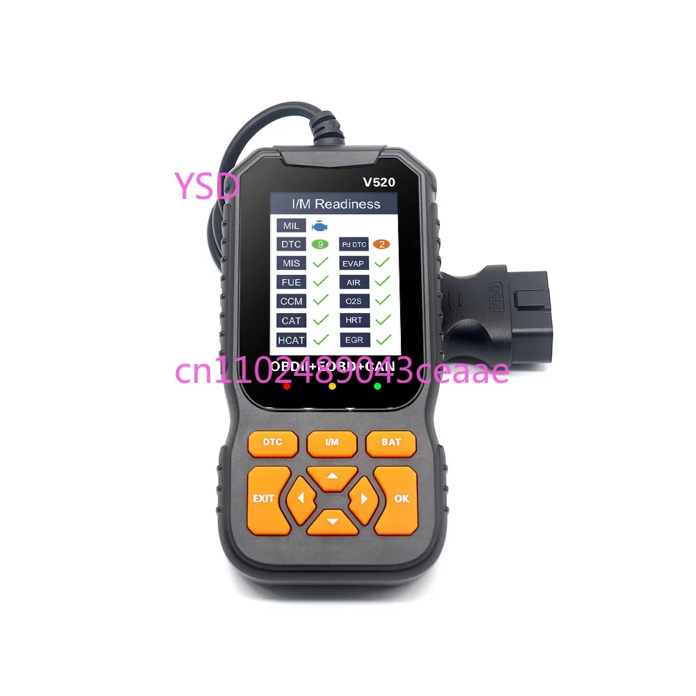 V520 Scanner CE certification 10 languages obd diagnostic tool engine fault detector