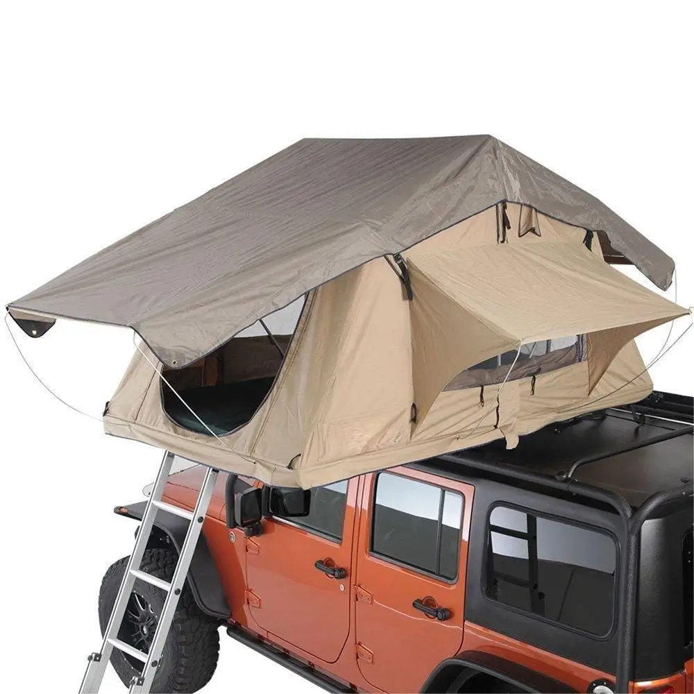 Hot Sale Customized Roof Tent For Camping Rooftop 3-4 Person Flat Top Folding Canopy Tent