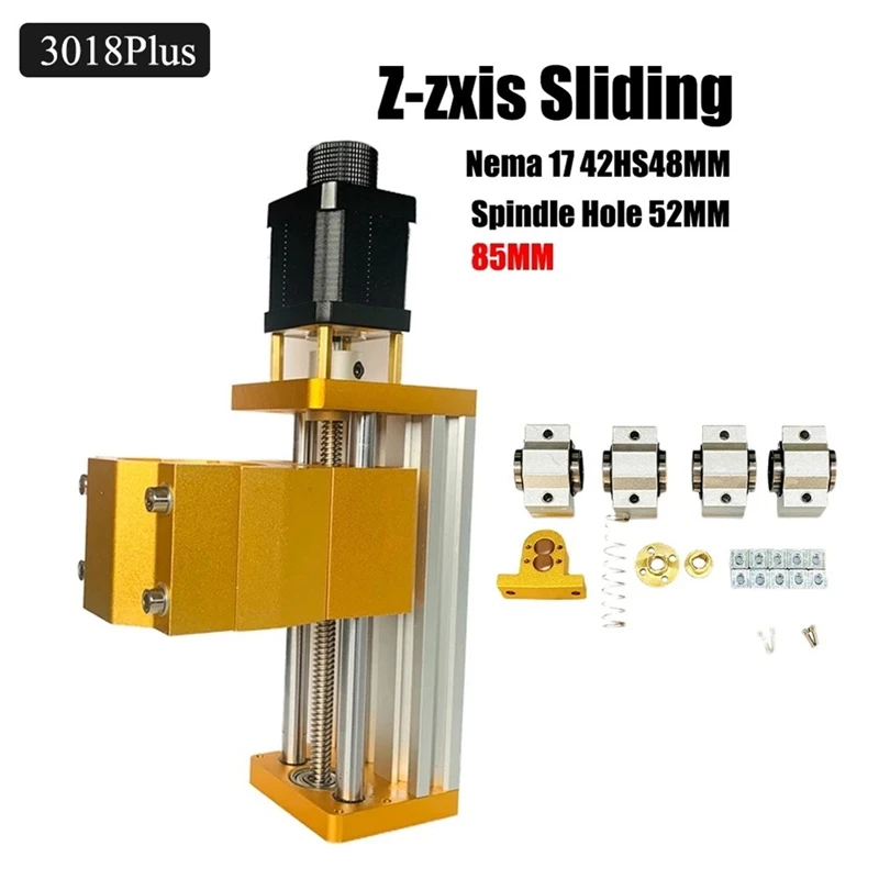 Z-Axis Slide Table 85Mm Stroke Linear Actuator Kit Nema17/52 42/57 Stepper Motor Spindle Hole 52Mm For Upgrade