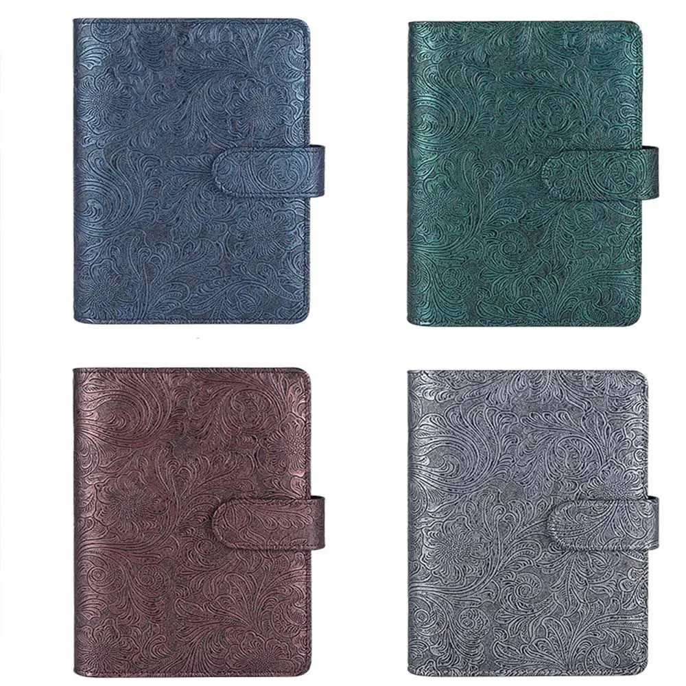 Durable Soft Loose leaf Office Supplies Binder Stationery Page Rings Paper Holder Leather Binder Binder Pockets Notebook Cover