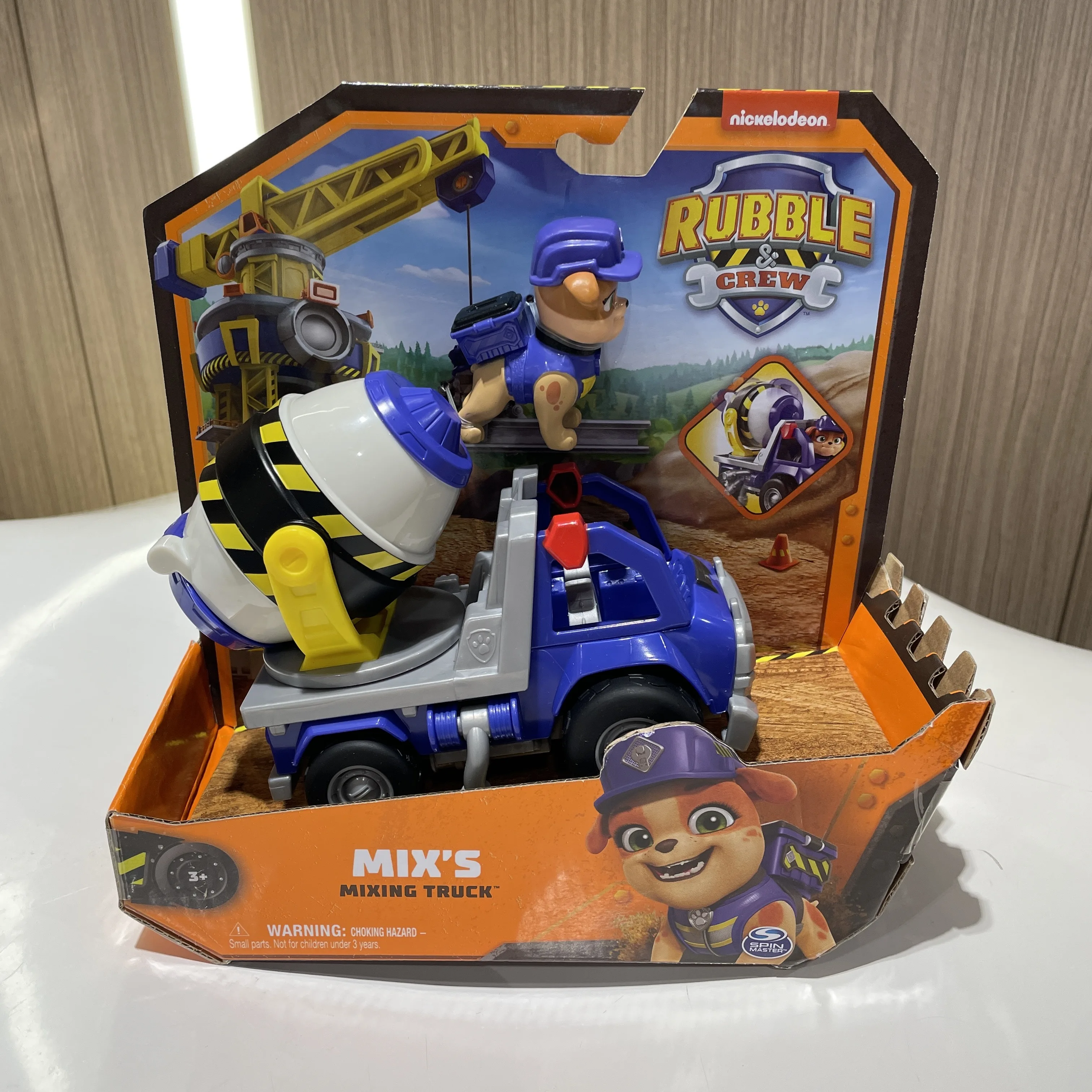 Original PAW Patrol Rubble & Crew Vehicle Truck Toy Motor Wheeler Mix Charger Truck with Collectible Action Figure Kids Toy view 6