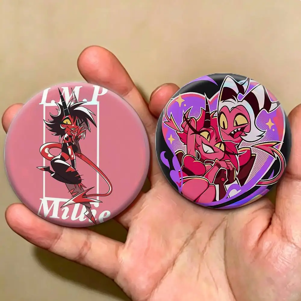 H-Helluva Boss Millie Badges Creative Tinplate Button PinsBrooch Badge Clothes Backpack
