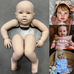 24Inch Huge Baby Toddler Reborn Lottie Princess Girl Realistic Doll Unfinished Doll Parts included Cloth body and Eyes