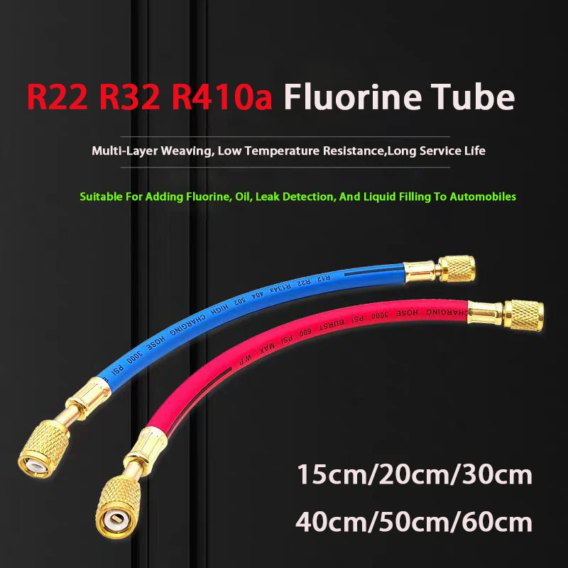 15-60cmDouble British 1/4 Automotive Air Conditioning Fluorine Tube Oil Injection Leak Detection Refrigerant Tube Snow Seed Tube