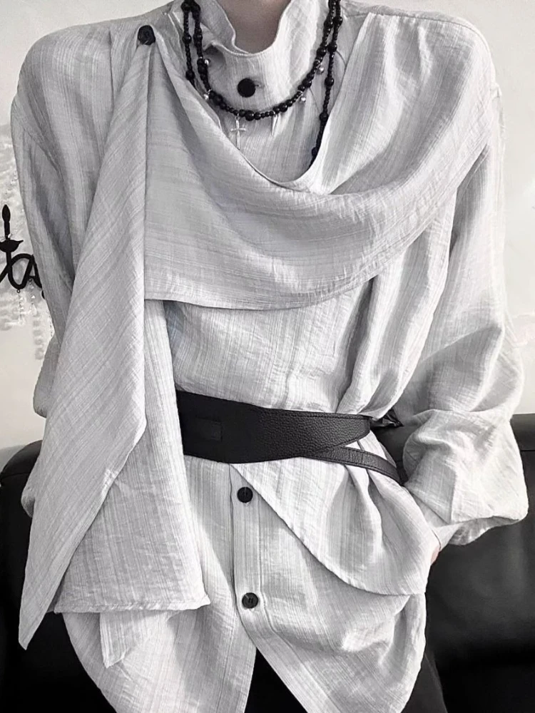 Camisa Vintage Francesa de Outono para Mulheres, Estilo Gótico Y2K, Blusas Casuais com Ruffles, Tops Elegantes de Manga Longa Japonesa, Novidade