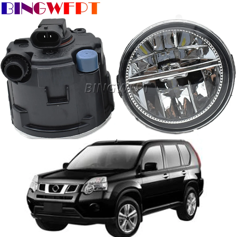 Car Front Bumper Fog Light Assembly LED DRL Daytime Running Light 12V For Nissan X-Trail T31 2007 2008 2009 2010 2011 2012 2013