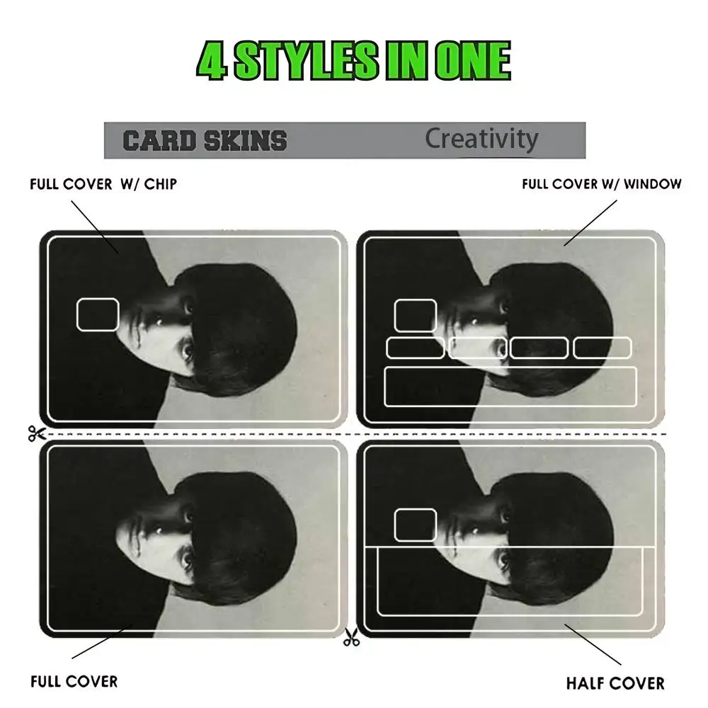 Singer P-Paul McCartney  Credit Card Skin Stickers for Bank Card Bus Metro Card Sticker Waterproof Women Gift