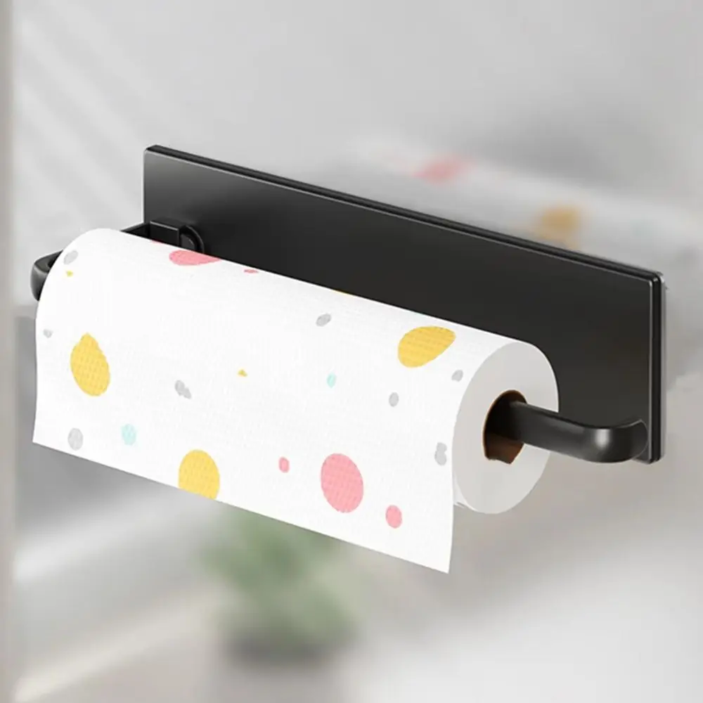 Wall-mounted Magnetic Tissue Holder Self-adhesive/Magnetic Multifunctional Kitchen Tissue Holder Non Drilling Simple