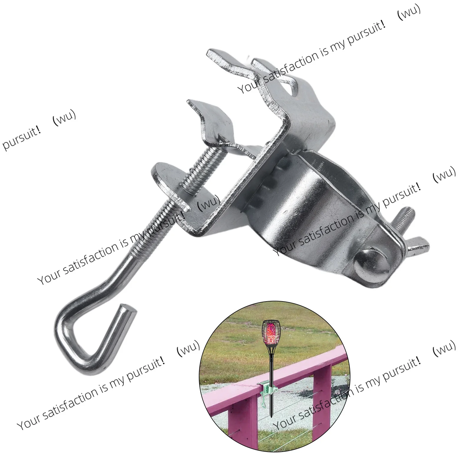1pcs Garden Sun Parasol Holder Patio Umbrella Clamp Stand Balcony Bench Deck Railings Metal 5.7in Length For Diameter 19 To 32mm