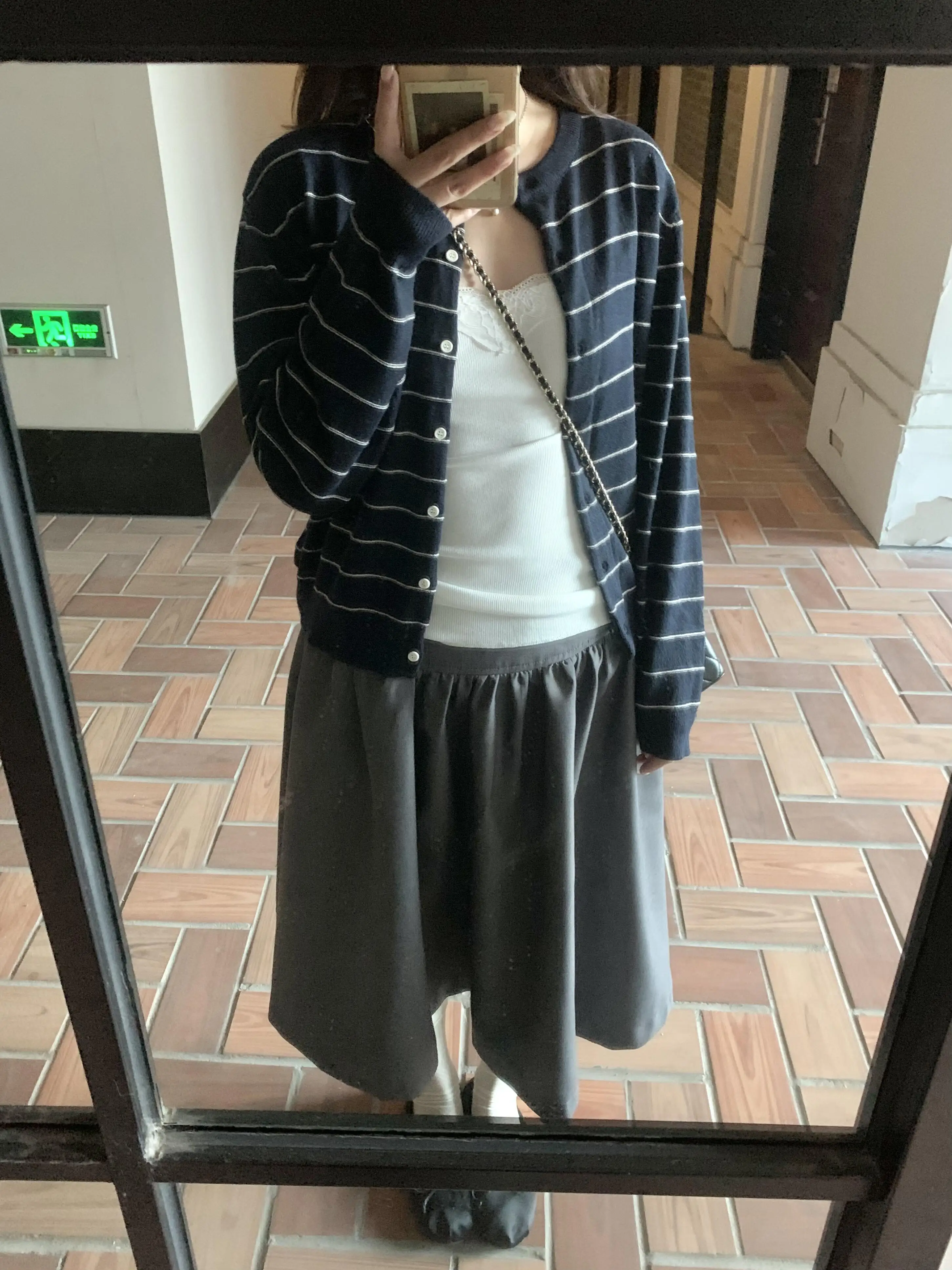Grey High Waist Loose Casual Puffy Skirt Women's Spring Autumn New Style Versatile Commute Midi Skirt City Casual Daily Travel