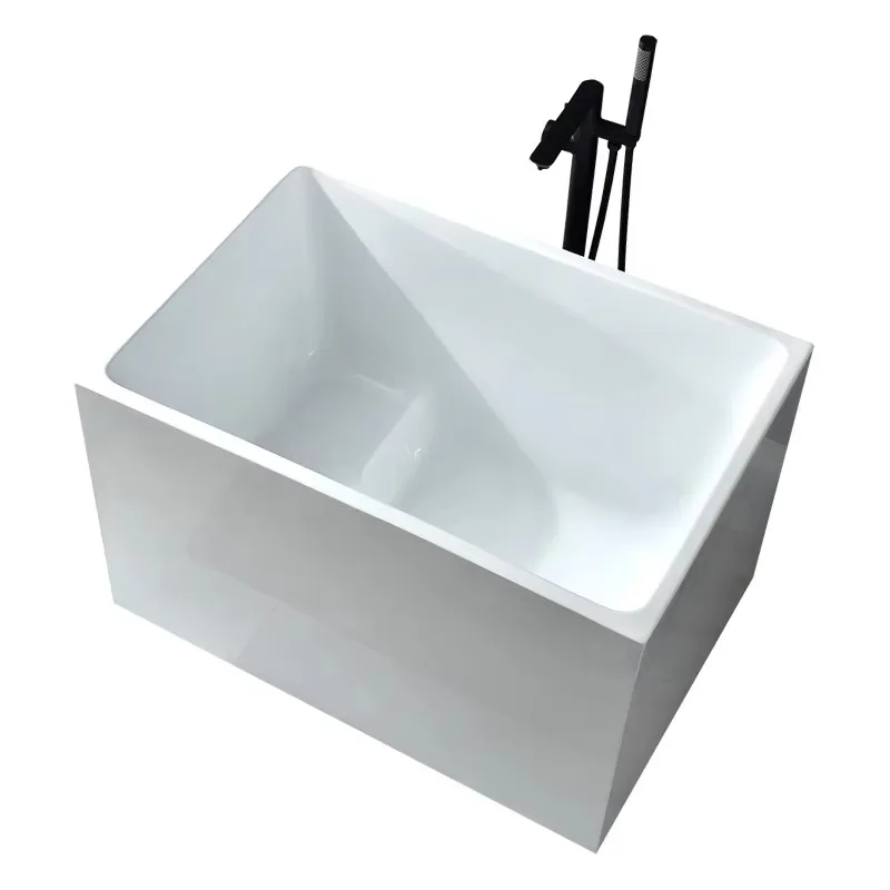 

Deep Soaking Seated Small Bathtub, Independent Japanese-style Small Bathtub, 0.9-1.3 M Acrylic Bathtub Square Soaking Bathtub