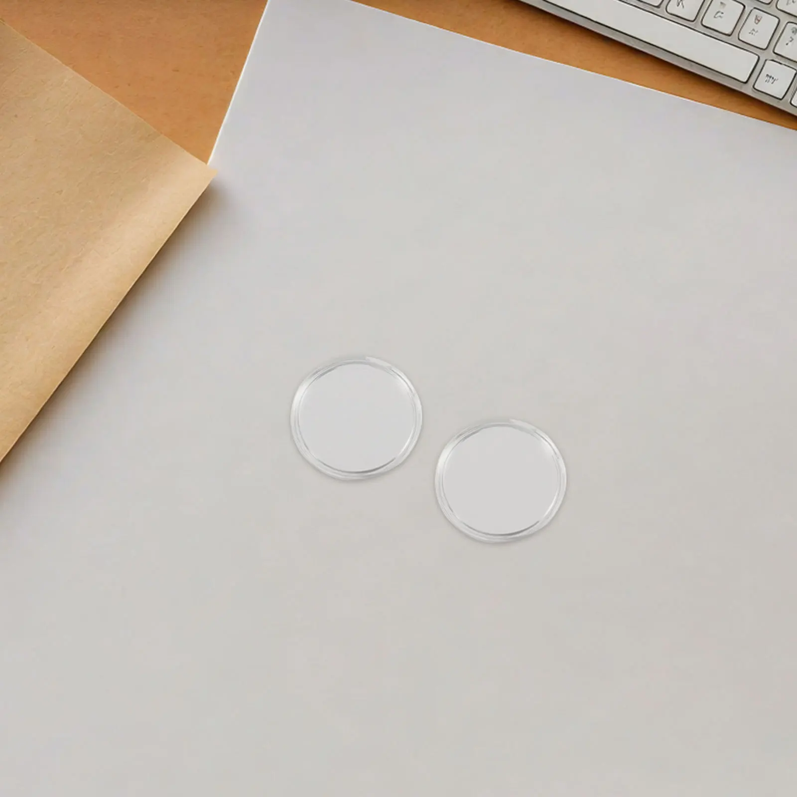 

80Pcs Clear Coin Box Transparent Storage Case Collectors Display Protection Dustproof Round Mini Holders Transparent Storage Box