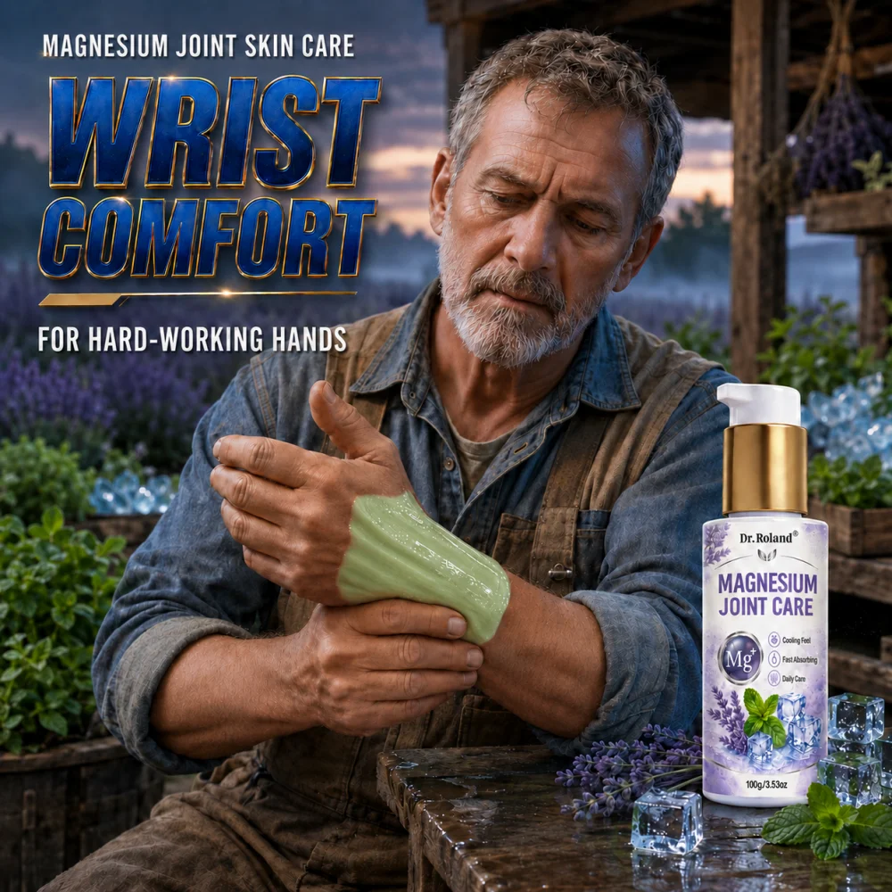 Magnesium Herbal Massage Cream Mint Lavender Cooling Fast Absorbing Joint Skin Care for Wrist Knee Ankle Shoulder Neck Back