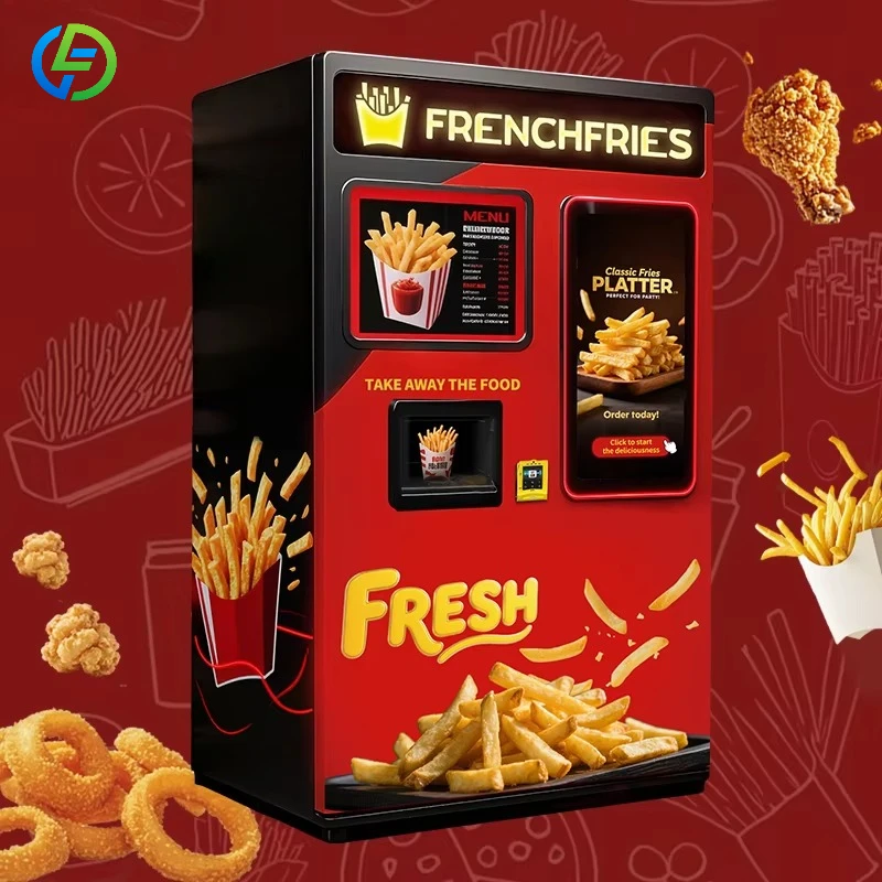 

FL Factory Sale Customized Hot Food Vending Machine with Touch Screen Smart French Fries Vending Machine for Cinema Street Mall