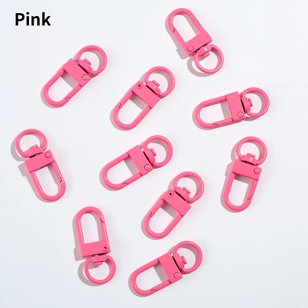 10/20pcs Colorful Metal Plated Lobster Clasp Hooks